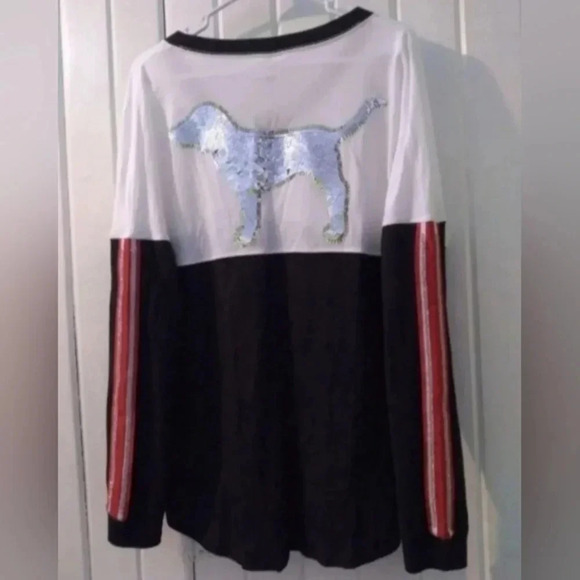 PINK Victoria's Secret Tops - VS PINK bling dog tee-oversized medium *NEW*